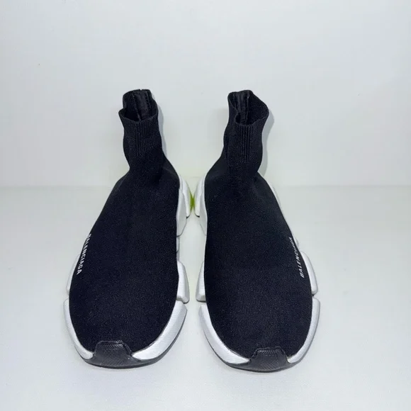 BALENCIAGA BLACK KNIT FABRIC SPEED 2.0 HIGH TOP. - Picture 4 of 11
